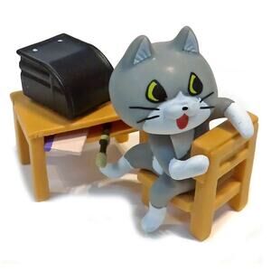 Neko Cat In Elementary School Gachapon Miniature Set Toy
